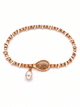 TOPSPIN Desert Diamond Tennis Bracelet / Chalk White/ Rose Gold