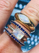 XX Moonstone +Sapphire Ring