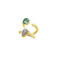Fine Future Baby Knuckle Ring + Mint Emerald and Opal Tear