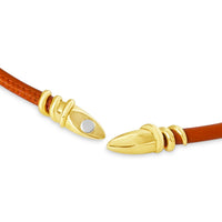 Hermes Orange Bolo Choker