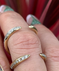 Fine Future Knuckle Ring w/ Pavé Diamonds