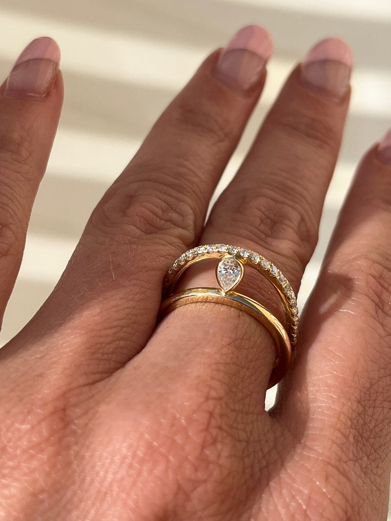 Excelsior Diamond Pear Engagement Ring