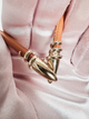 Hermes Orange Bolo Choker