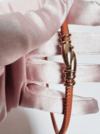 Hermes Orange Bolo Choker