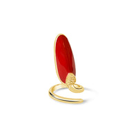 Fine Pinkie Enailmel Ring© in Cherry Red