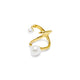 Knuckle Ring with Double Pearl