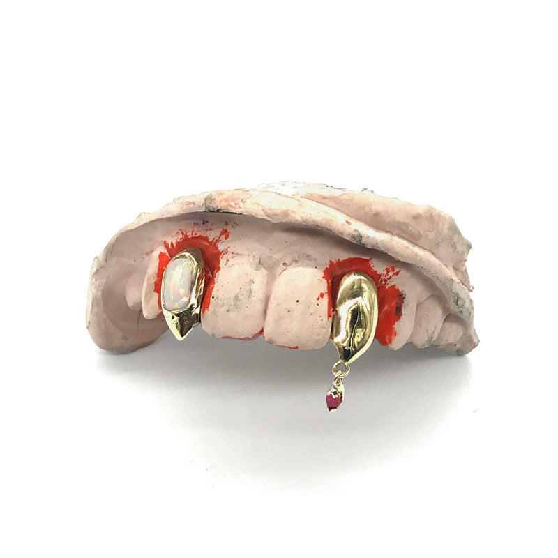 Twin Fangs (w/ Gemstone Inlay and Drip Blood)
